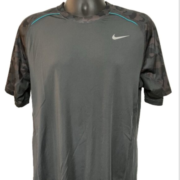 Nike Dri-fit Men’s Medium Short Sleeve multicolor Athletic Top With Flaw - Picture 1 of 16